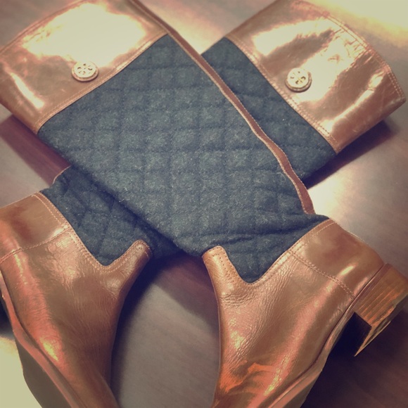 Tori Burch Quilted Riding Boot - Picture 1 of 5